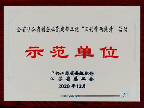 人生就是博官方网站集团荣获全省非公有制企业党建带工建 “三创争两提升”活动树模单位